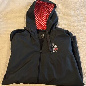 Disney Parks Walt Disney World Women's Minnie Mouse Raincoat Windbreaker Size L